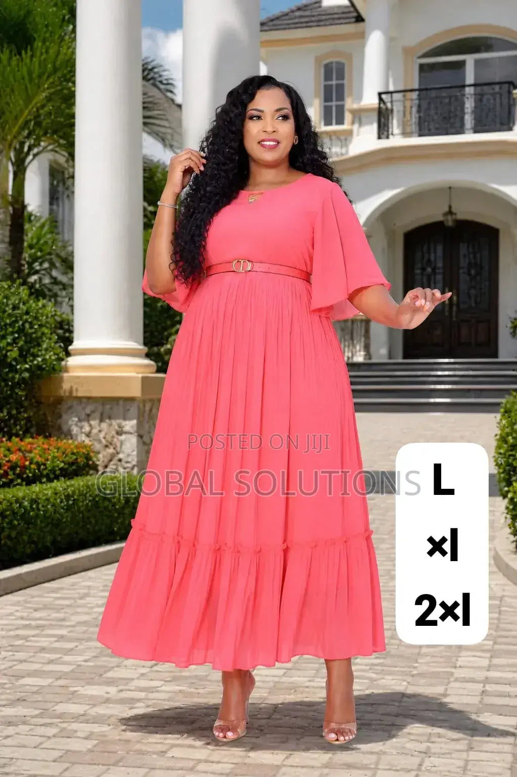 Formal Chiffon Pleated Maxi Dresses