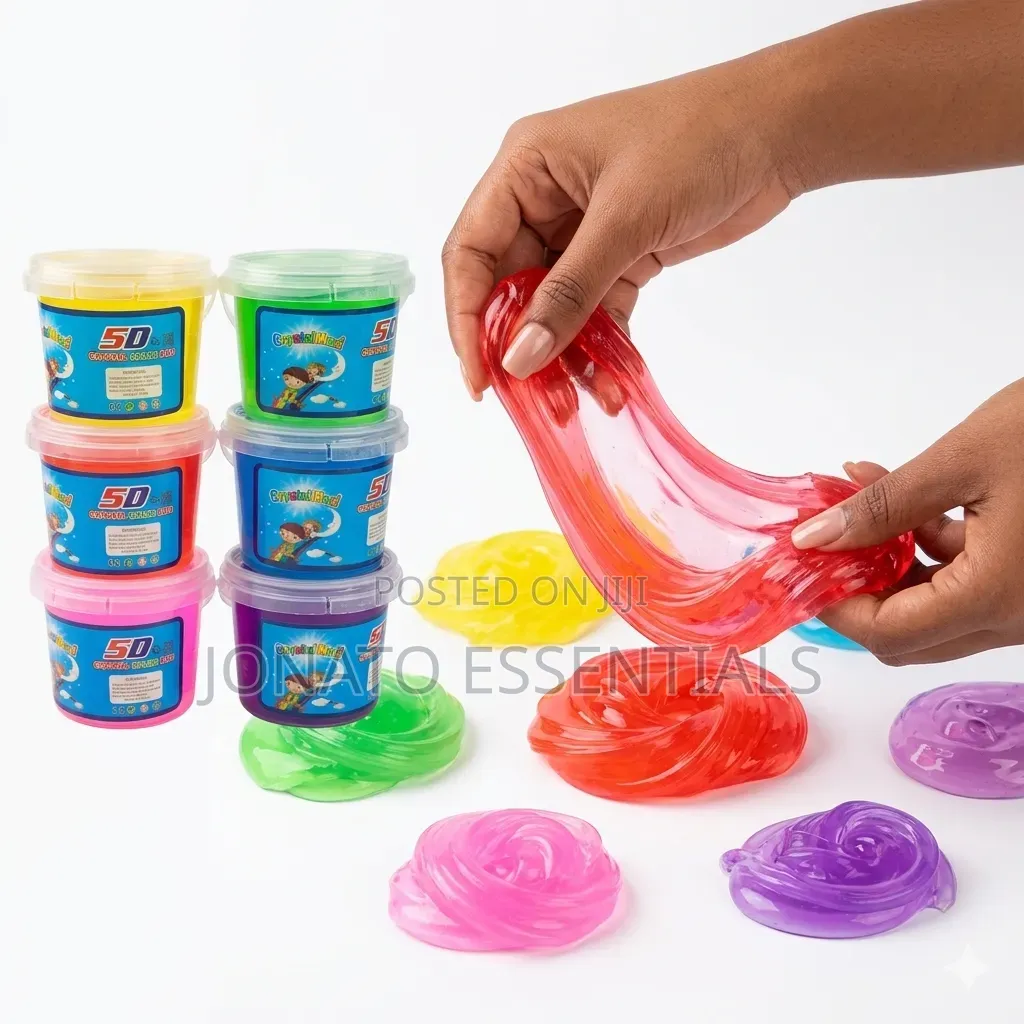 5d Crystal Color Mud Slime Toy for Kids 500g Bucket