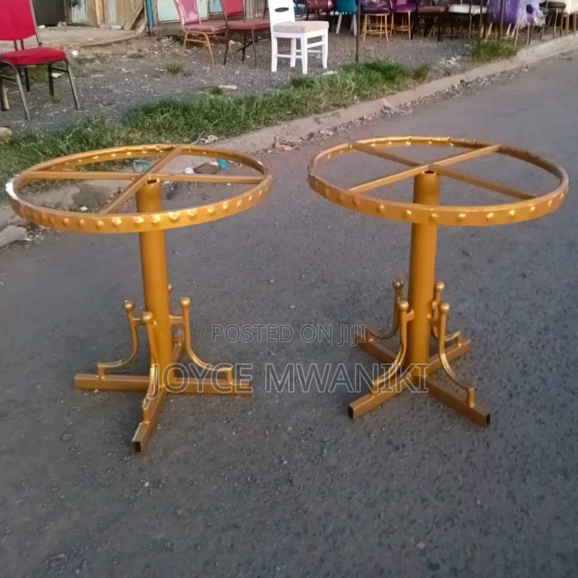 Restaurant Round Metallic Gold Stand 