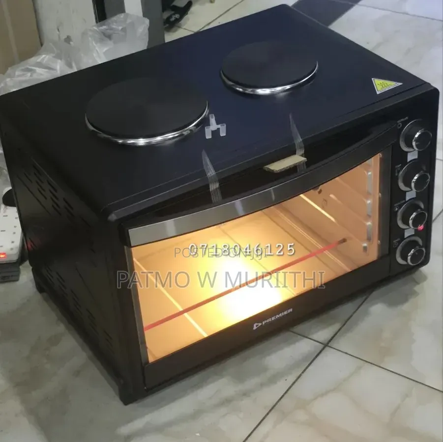 Oven, Premier 60l Electric Oven Pm-60l With Two Hot Plate