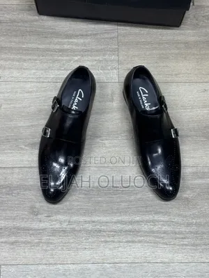 Black Clarks Official/Oxford Men Leather Shoes