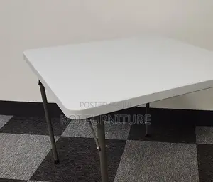 Home Table; Foldable White Outdoor Portable Table