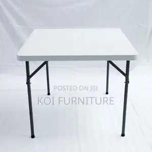 Home Table; Foldable White Outdoor Portable Table