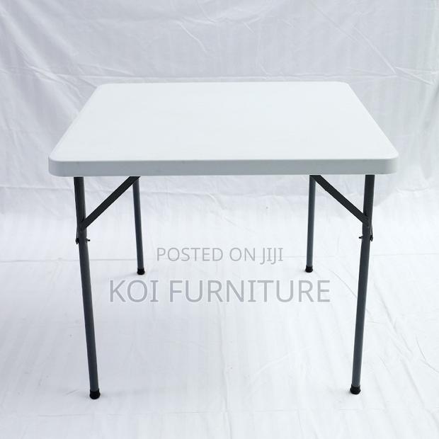 Home Table; Foldable White Outdoor Portable Table - thumbnail 4