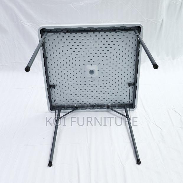 Home Table; Foldable White Outdoor Portable Table - thumbnail 5