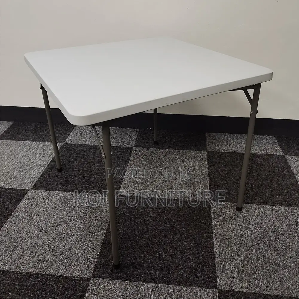 Home Table; Foldable White Outdoor Portable Table