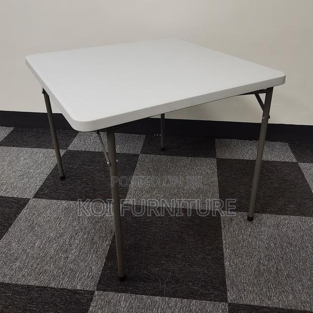 Home Table; Foldable White Outdoor Portable Table - thumbnail 9