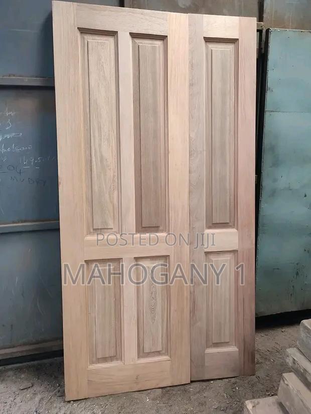 Mahogany Double Door Four Panel