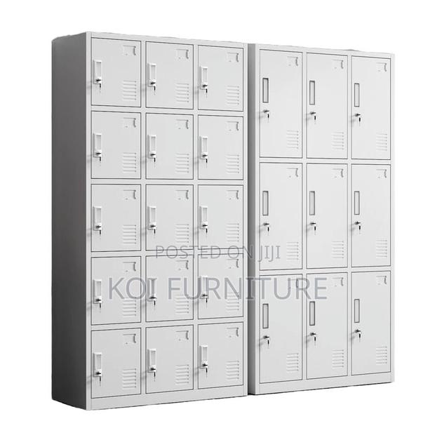 Office Cabinet; 9 Lockers Gray Executive Files Cabinet - thumbnail 2