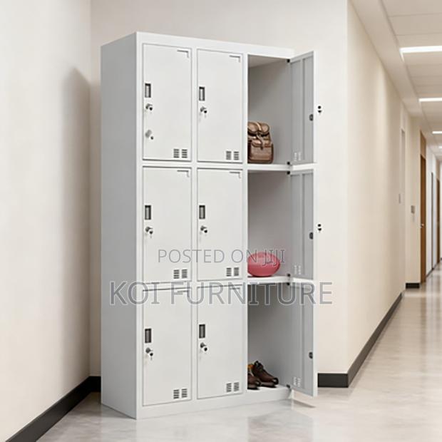 Office Cabinet; 9 Lockers Gray Executive Files Cabinet - thumbnail 5