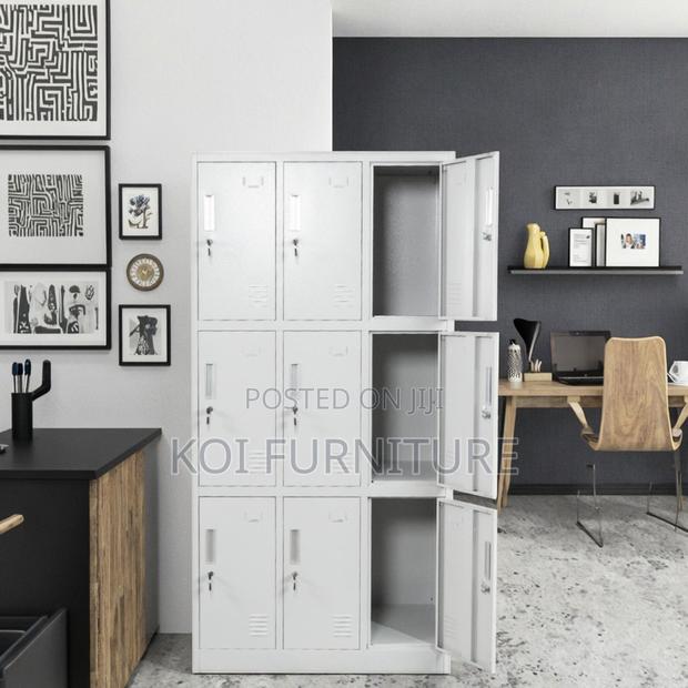 Office Cabinet; 9 Lockers Gray Executive Files Cabinet - thumbnail 8