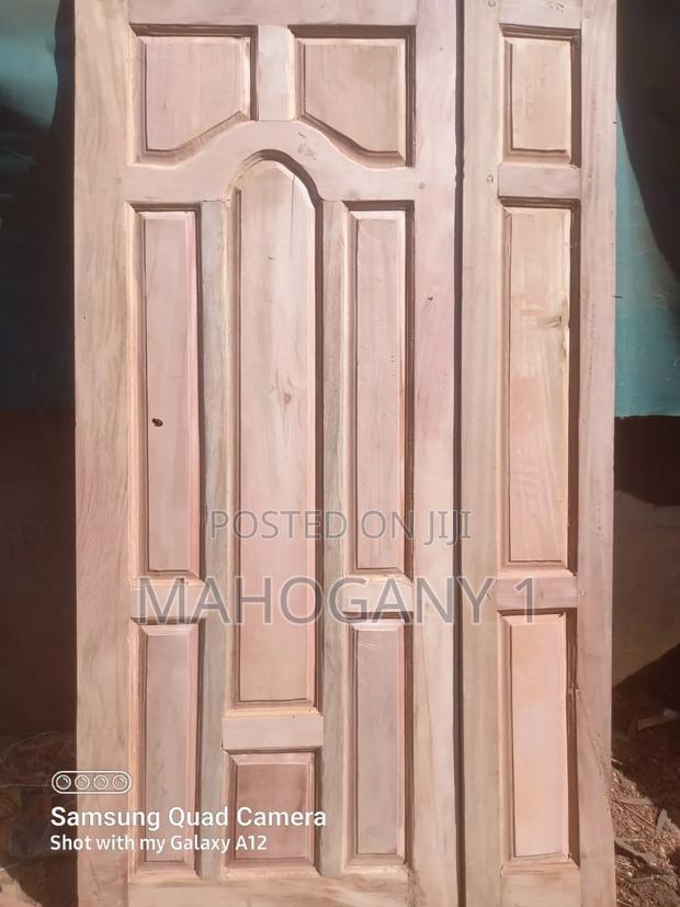 Mahogany Nine Panel Double Door - main view