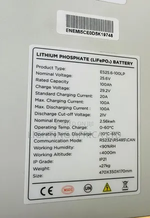 Eastman 25.6v - 100a Lithium Ion High Performance Battery 6000 Cycle