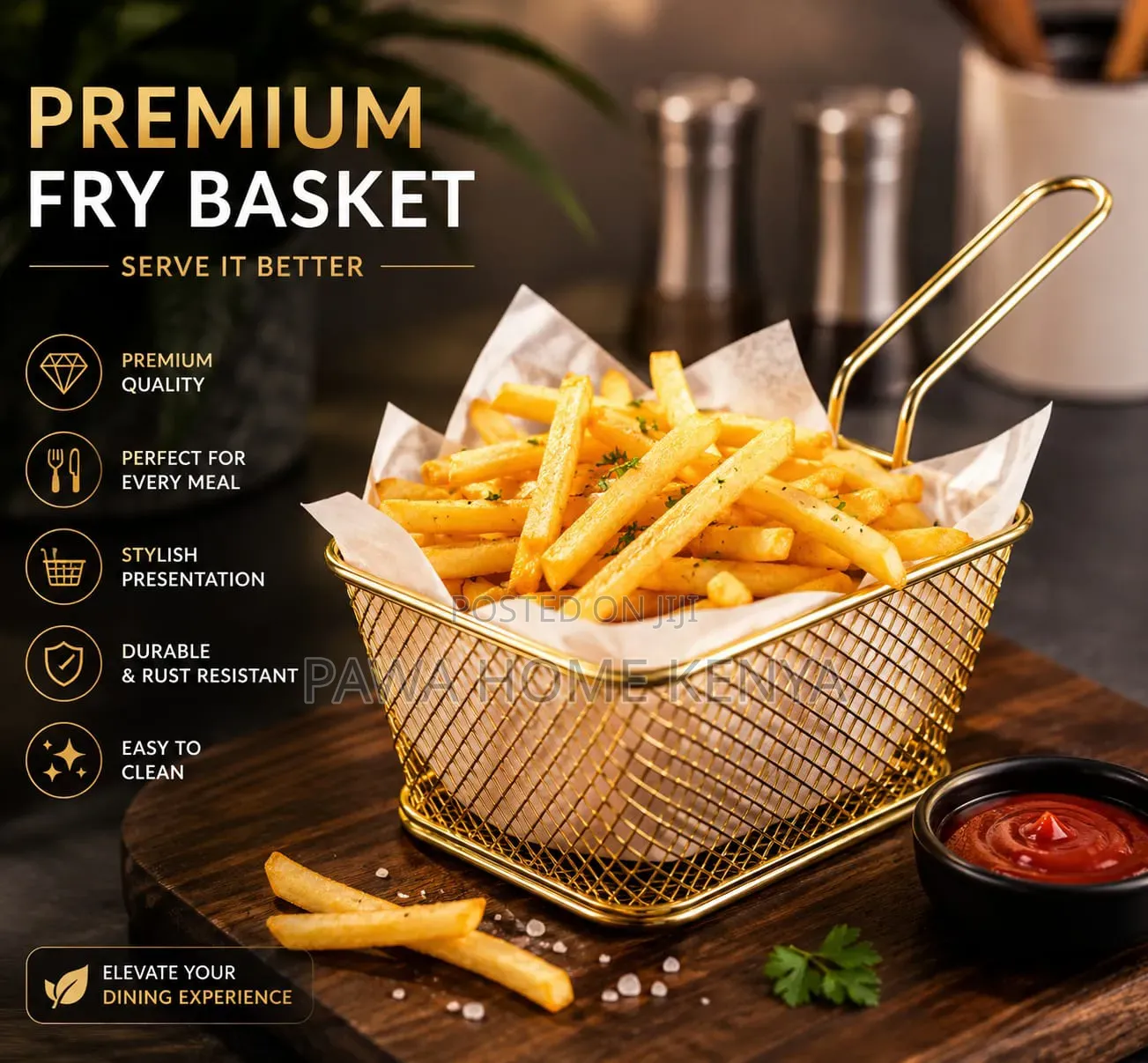 Stainless Steel Big Fries Basket