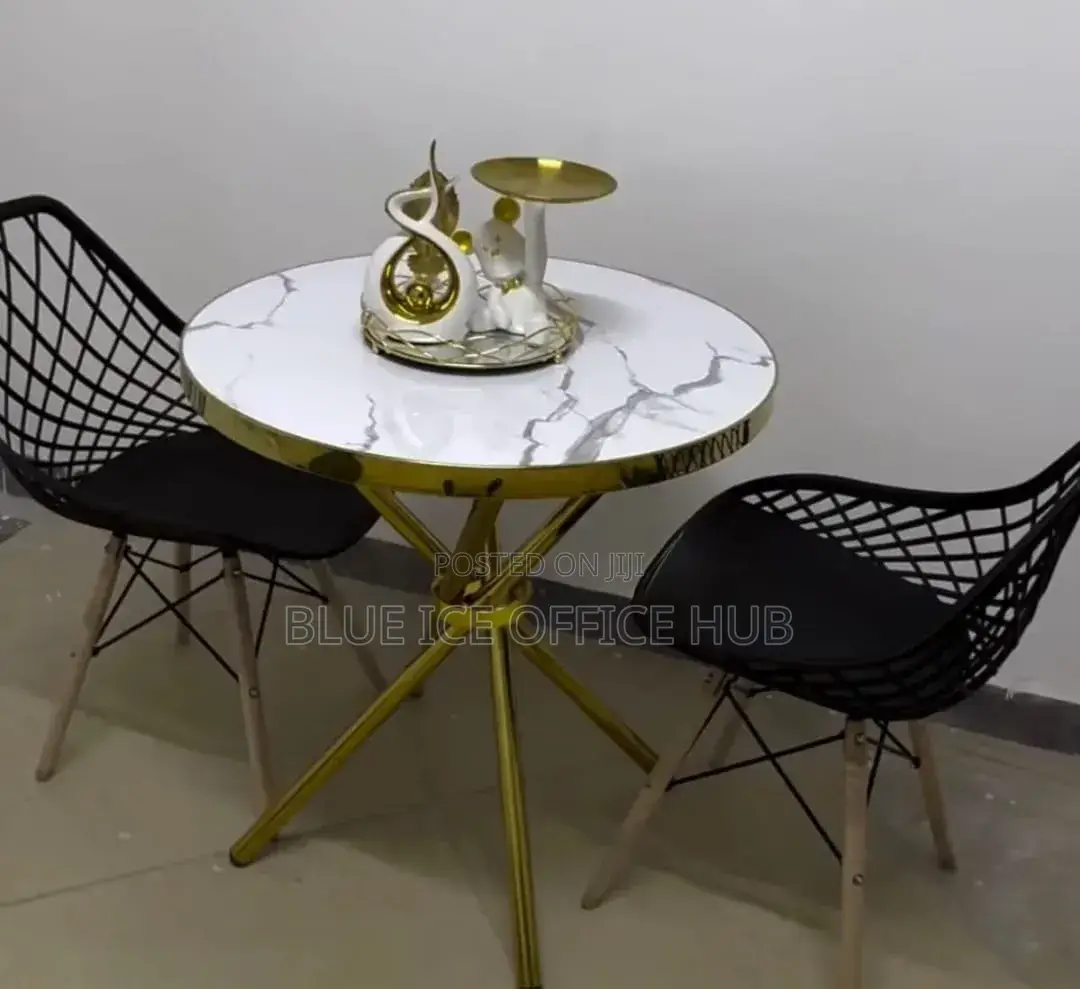 Complete 2 Seat Eames Chairs With Round Table