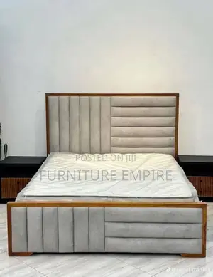 Modern Upholstered Bed With Stylish Headboard
