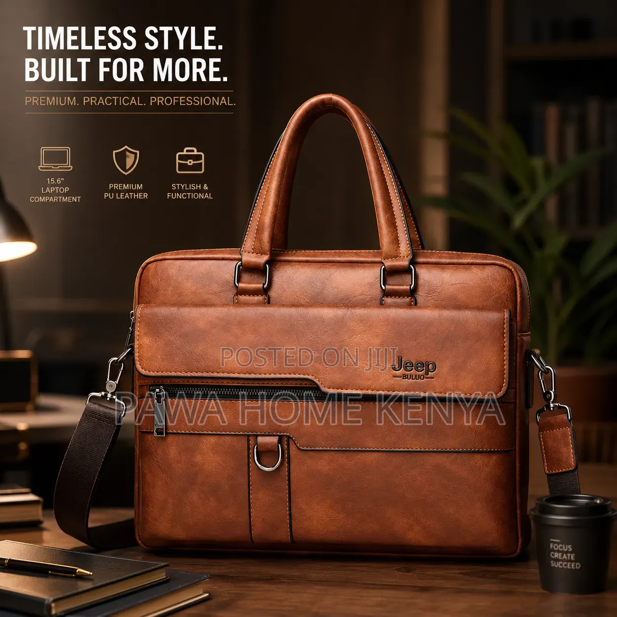 Jeep Shoulder Bag -Brown