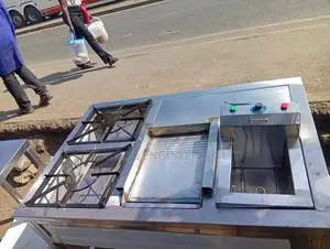 Combined Cooking Units With 2 Gas Burners, Griddle and Deep Fryer