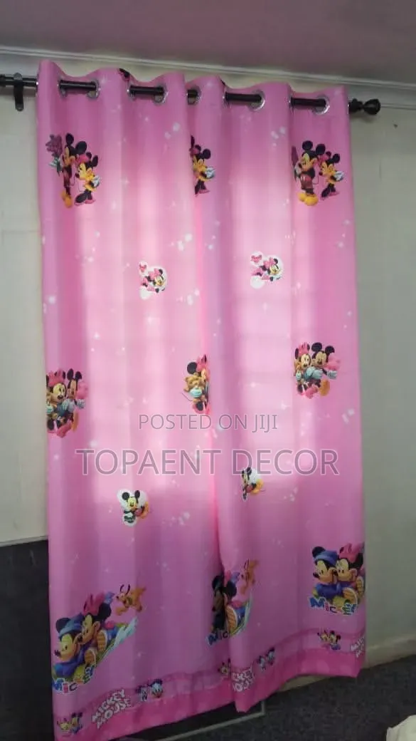 Cartoon Themed Girl Rooms Standard Height Window Curtains