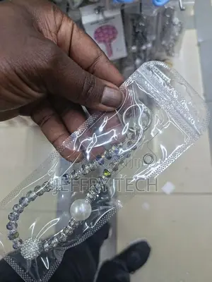 Crystal-Style Beaded Phone Charm Strap Lanyard