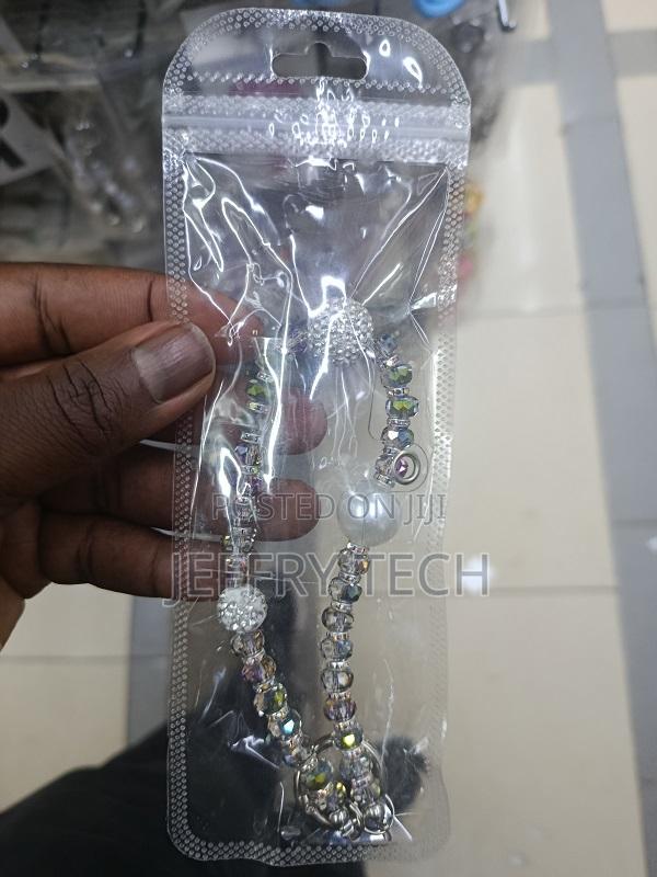 Crystal and Pearl Beaded Phone Charm Wrist Lanyard