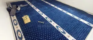 Thick Blue Vip Carpet for Church Altar and Stage Floors