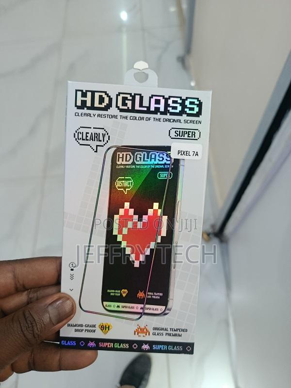 Tempered Glass Screen Protector for a Pixel 7a Smartphone.