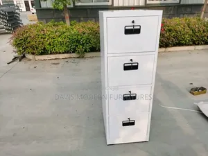 A White Vertical 4-Drawers Metal Filling Cabinet