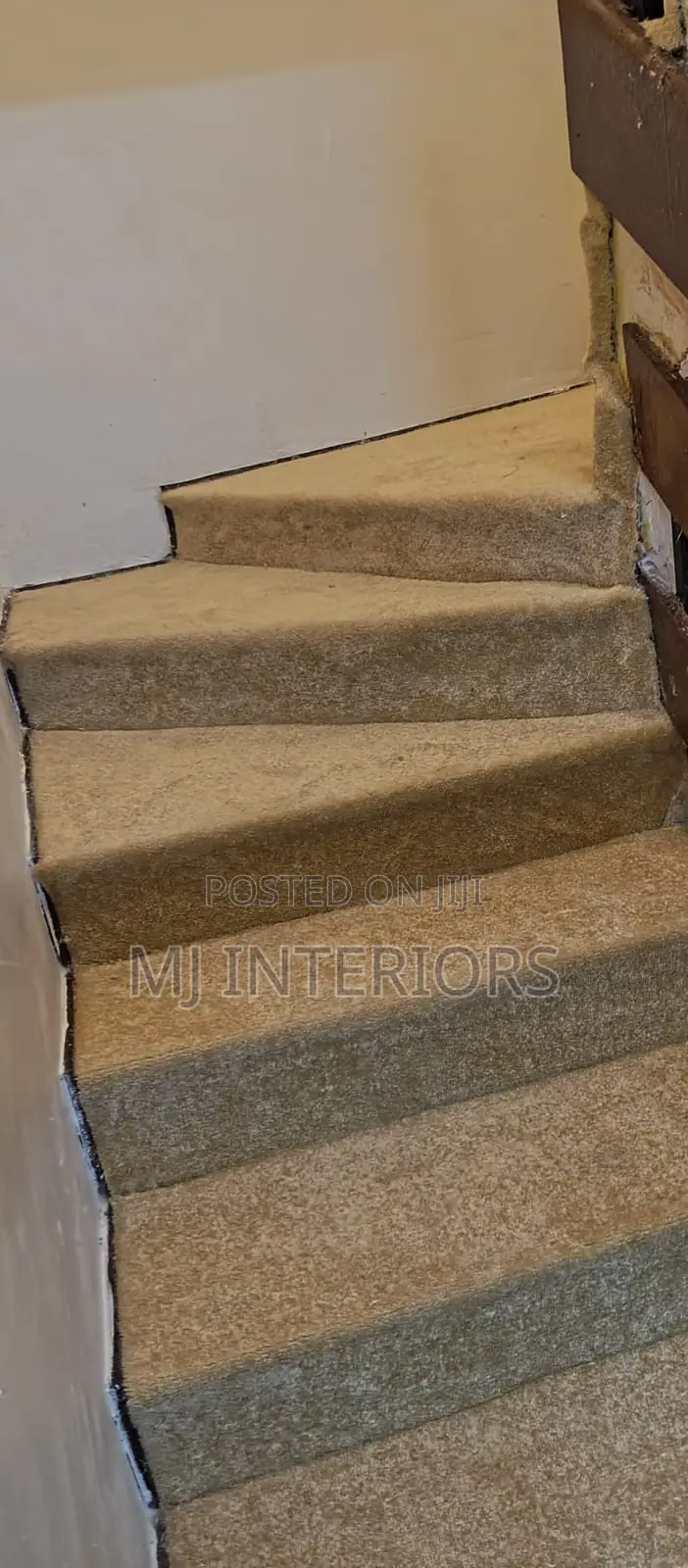 Thick Durable Stair Carpet Installation Safe Strong Home Solution