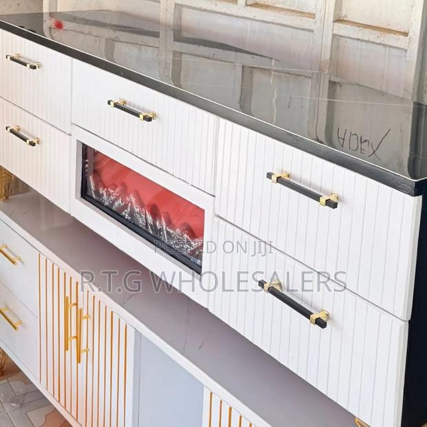 Modern Executive Tv Stand With Fireplace Unit - thumbnail 2