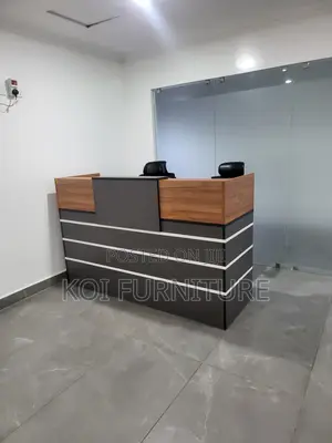 Office Desk 1.8m Modern Two-Tone Wooden Reception Desk