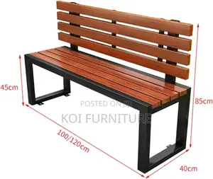 Custom Outdoor Wooden Metal Bench