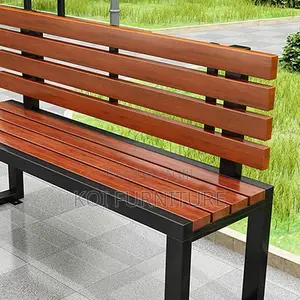Custom Outdoor Wooden Metal Bench