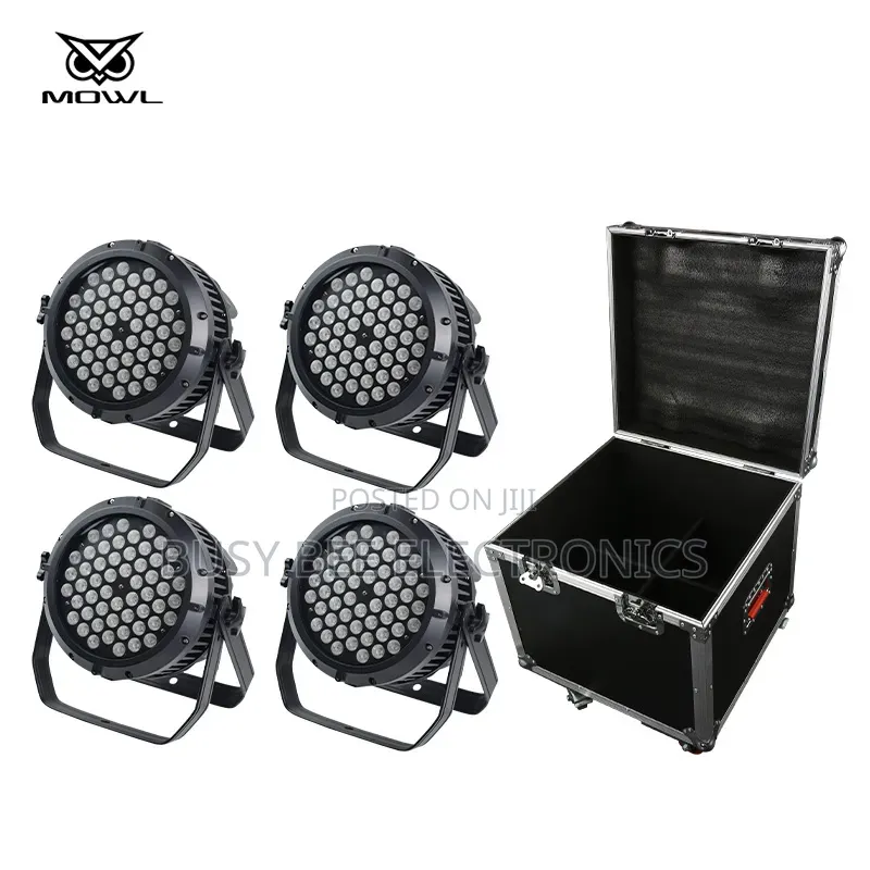 4 Pack 54x3 Ip65 RGB 3in1 DMX Led Outdoor Par Can Light