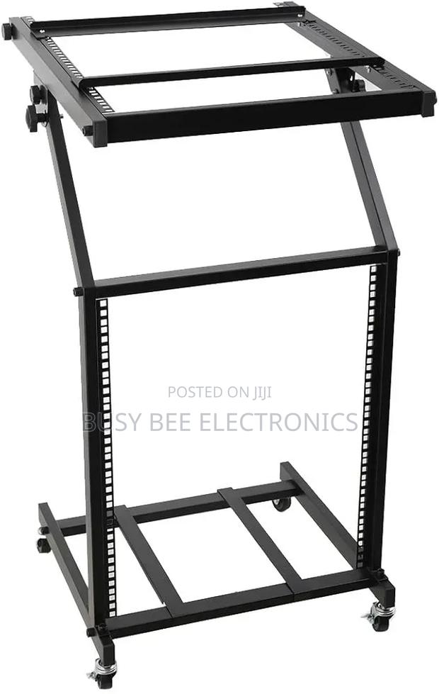 16u Mobile Dj Mixer Stand Rack Mount Rolling Stand - main view