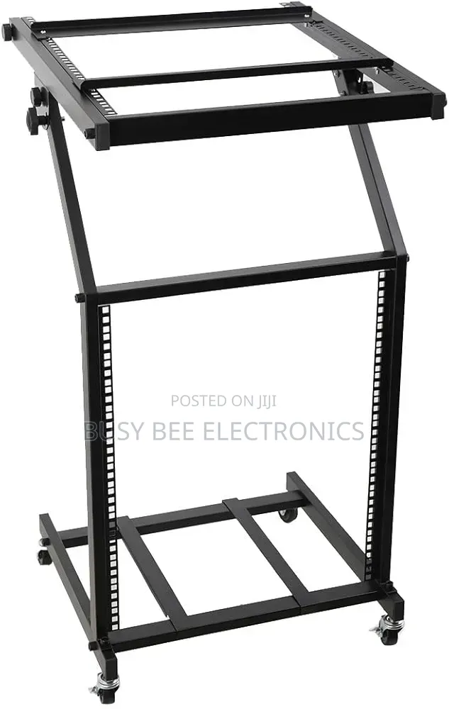 16u Mobile Dj Mixer Stand Rack Mount Rolling Stand
