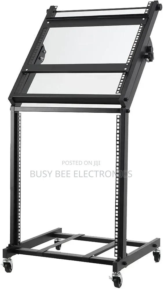 16u Mobile Dj Mixer Stand Rack Mount Rolling Stand