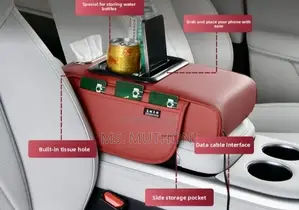 Car Amrest Cup Holder With Usb Charging Port Storage Box
