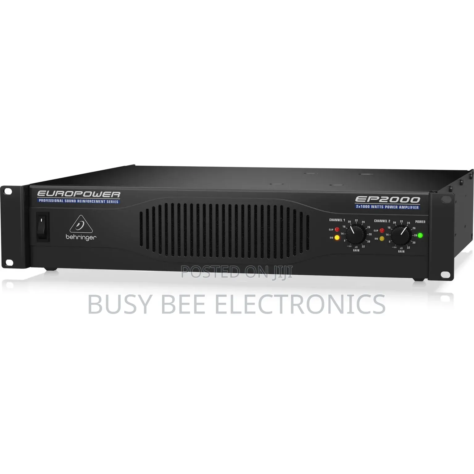 2-Channel Power Amplifier, 1000w Peak/Ch at 2 Ohms