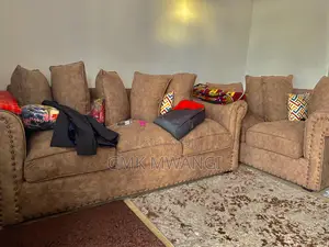 5 Seater Sofa Tonka Brown Spring Cushion