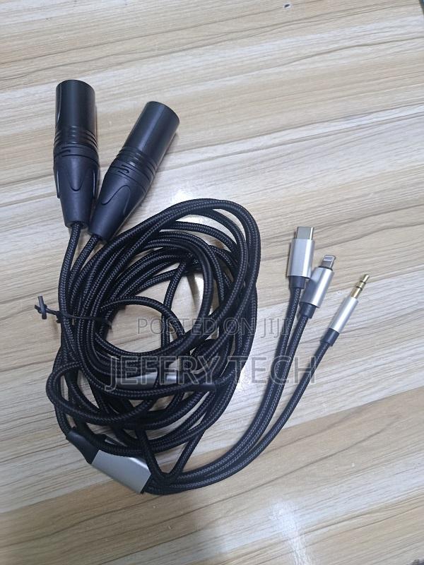 Lightning, and a 3.5mm Jack Usb C to Dual XLR Male Audio Cable