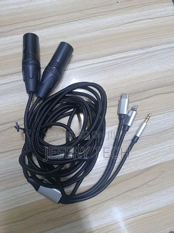 Lightning, and a 3.5mm Jack Usb C to Dual XLR Male Audio Cable