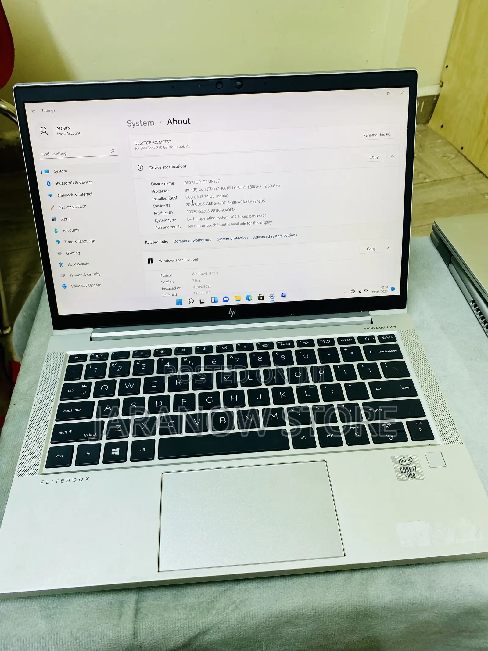 Laptop HP EliteBook 830 G7 8GB Intel Core i7 SSD 256GB