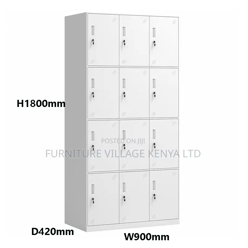 12-Swing Door's Metallic Durable Locker Cabinet