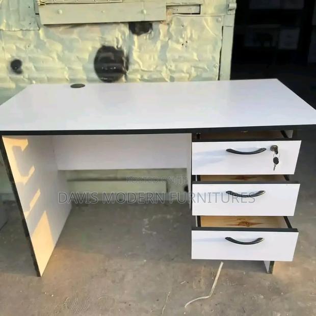 White Office Desk - main view