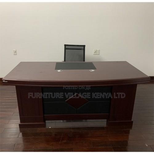 Executive Corner Writing Desk 1800mm Mahogany Finish - thumbnail 3