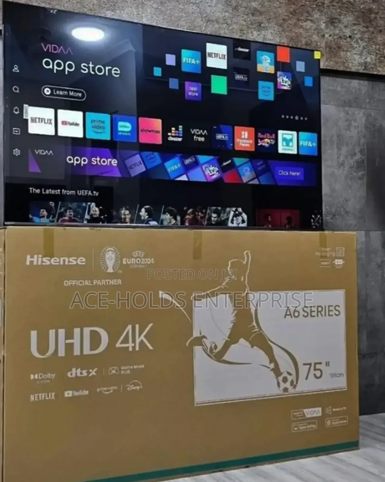Uhd 75" Hisense A6 Series Qled Smart Vidaa Tv