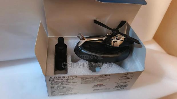 Solar Powered Helicopter Car Perfume Diffuser With Rotating Blades - main view