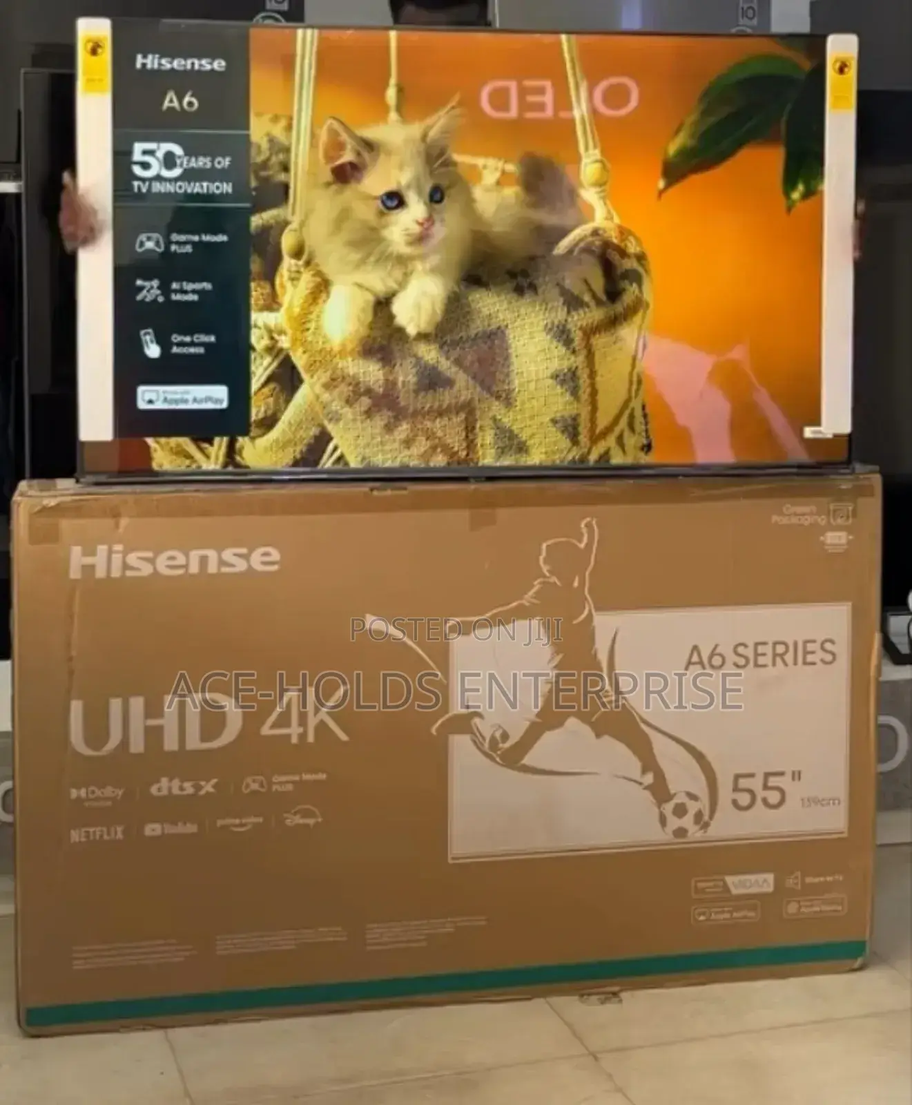 A6 Series - 55" Samrt Vidaa Os, Frameless Design Tv