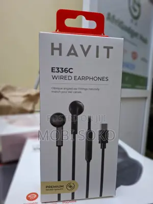 Havit E336c Sport Stereo Metal Bass Wired Earphones Type C